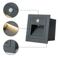 thumbnail image 2 of C Cattleya 12-Pack 3.25 in. Hardwired Black Aluminum Motion Sensing LED Outdoor Deck Stair Light with Frosted Acrylic Lens, 2 of 7
