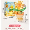 thumbnail image 3 of 152PCS Sunflower Flower Blocks, Flower Building Block Sets, Plants and Succulent Toys, Building Block Flowerpot For Botanical Collection Birthday Gift Valentine's Day Gifts, 3 of 12