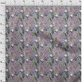 thumbnail image 4 of oneOone Cotton Cambric Light Gray Fabric Florals Craft Projects Decor Fabric Printed By The Yard 42 Inch Wide-P0, 4 of 6