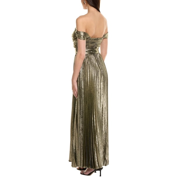 Tahari ASL womens Accordion Pleated Gown, 10, Metallic - Walmart Business Supplies Tahari ASL womens Accordion Pleated Gown, 10, Metallic - Walmart Business Supplies