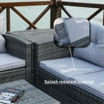 thumbnail image 6 of Direct Wicker 6-Piece Outdoor Patio Furniture Set Wicker Sectional Sofa Set with Cushions, Grey, 6 of 8