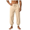 thumbnail image 6 of Akiihool Casual Pants for Men Mens Cargo Pants Elastic Waist for Men Casual Long Trousers Pants Beige,L, 6 of 6