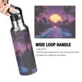 thumbnail image 4 of Yayeee 33oz Insulated Water Bottle Double Wall Stainless Steel with Flip Straw Lid, Blue Neon Road, 4 of 7