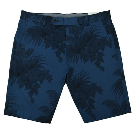 New Brooks Brothers Mens Navy Blue Floral Print 9" Chino Bermuda Shorts 37W 8522-3