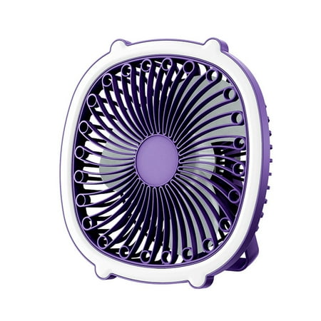 

Kotyreds Ceiling Fan Home Table Cooling Fan Outdoor Camping Mini Air Conditioner (Purple)
