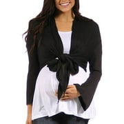 Women's Maternity Plus Tie-front Shrug