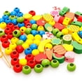 thumbnail image 3 of Baby Threading Beads Hedgehog Stringing Wooden Block Toy Juguetes Educativos Para Niños Eigraketly FN005603-00, 3 of 6