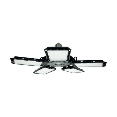 

LED Garage Lights Deformable LED Garage Ceiling Lights with Adjustables Panels LED Shop Lights for Garage Workshop Basement Support E26/E27 Screw Socket