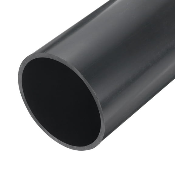 Rigid Round Pipe 104mm ID 114mm OD 9" Length Dark Grey High Impact for Water Pipe, Crafts, Cable Sleeves