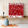 thumbnail image 3 of Ships Next Day Canvas Wall Art 10"x10", Christmas Red Wood Framed Canvas Print Painting, Snowflake Xmas Weeping Ball Winter Ready to Hang Small Picture Wall Decor for Home Kitchen Nursery Office, 3 of 9