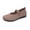 Coffee, variant on CHWshoes Wide Toe Flats Shoes Women Knit Ballet Flats Mary Jane Dress Flat Wide Width Walking Shoes,Red Size 40
