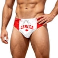 thumbnail image 1 of LLDYYDS Mens Canada Swim Briefs Canadian Maple Leaf Flag Graphic 1st July Patriotic Beach Triangle Bikini Swimwear with Drawstring, 1 of 5