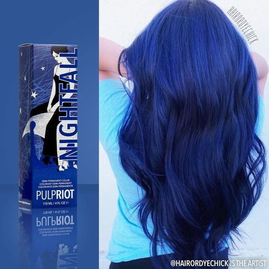 Semi Permanent Color Nightfall Blue by Pulp Riot for Unisex 4 oz Hair Color Walmart