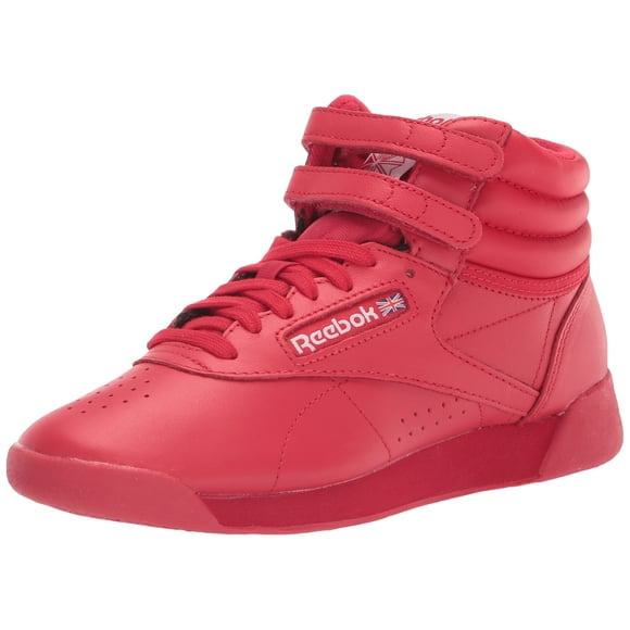 Zapatillas Reebok Freestyle Hi para mujer, rojas y blancas, talla 10