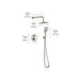 thumbnail image 2 of Elegant Kitchen & Bath FAS-9001BNK George Complete Shower Faucet System with Rough-in Valve, Brushed Nickel, 2 of 10