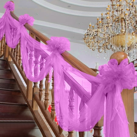 

〖TOTO〗Home Decor Event Party Soft Cloth Wedding Wedding Aerial Ceiling Decoration Chair Back Yarn