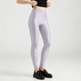 thumbnail image 3 of Olyvenn Women's Shiny Milk Silk Base Layer Leggings, High Elastic Tummy Control Slim Fit Stretch Pants for Daily Underwear Gray Free Size, 3 of 6