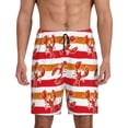 thumbnail image 1 of Balery Red Lobster Pantalones cortos de pijama de punto de algodón para hombre con cinturilla y bolsillos-Large, 1 of 6