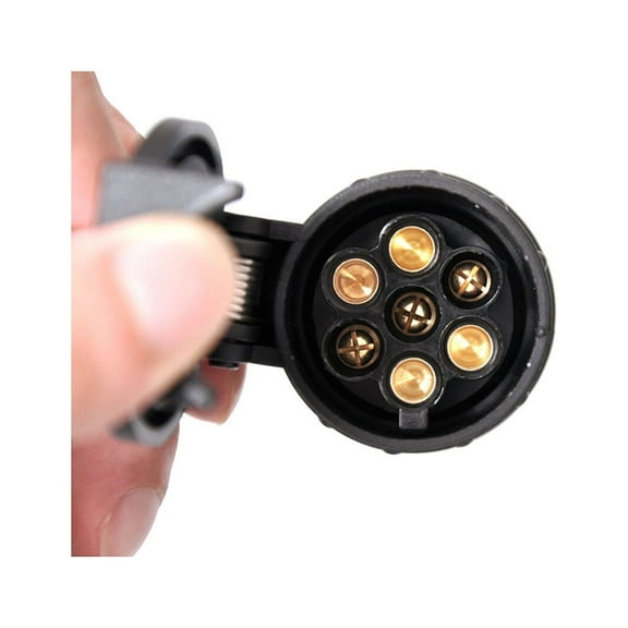 SWETRACE Trailer Light Adapter 13 To 7 Pin Connector Black Plastic 1Pack