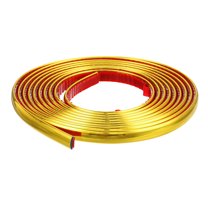 REGALWOVEN Peel and Stick Trim, Flexible Wall Molding Trim Waterproof Self-Adhesive Wall Trim Gold 0.4 Inch x 9.8 Ft