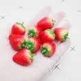 thumbnail image 2 of 30pcs Acrylic Fruit Charms Big Strawberry Pendant For Personality Decoration Bags Hats Shoes Accessories 21*20*30 mm, 2 of 4