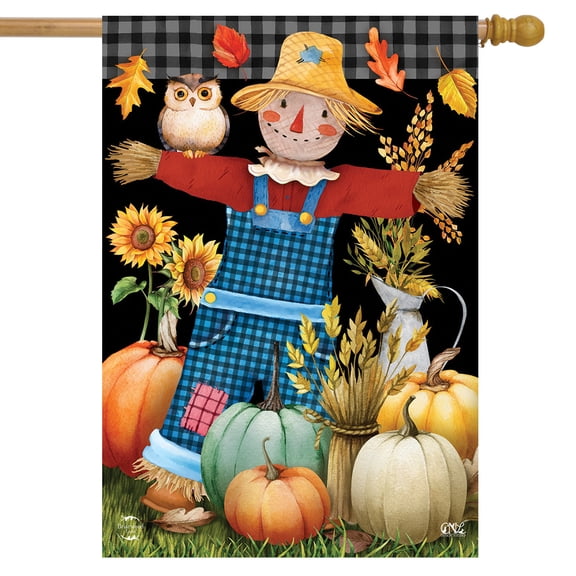Briarwood Lane Friendly Scarecrow Autumn House Flag
