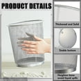 thumbnail image 3 of 6 Pack Silver Office Trash Can Bulk Mesh Trash Can 4 Gallon Metal Wire Mesh Waste Paper Basket Round Small Garbage Bin for Office Bathroom Home Bedroom Kitchen Dorm, 3 of 6