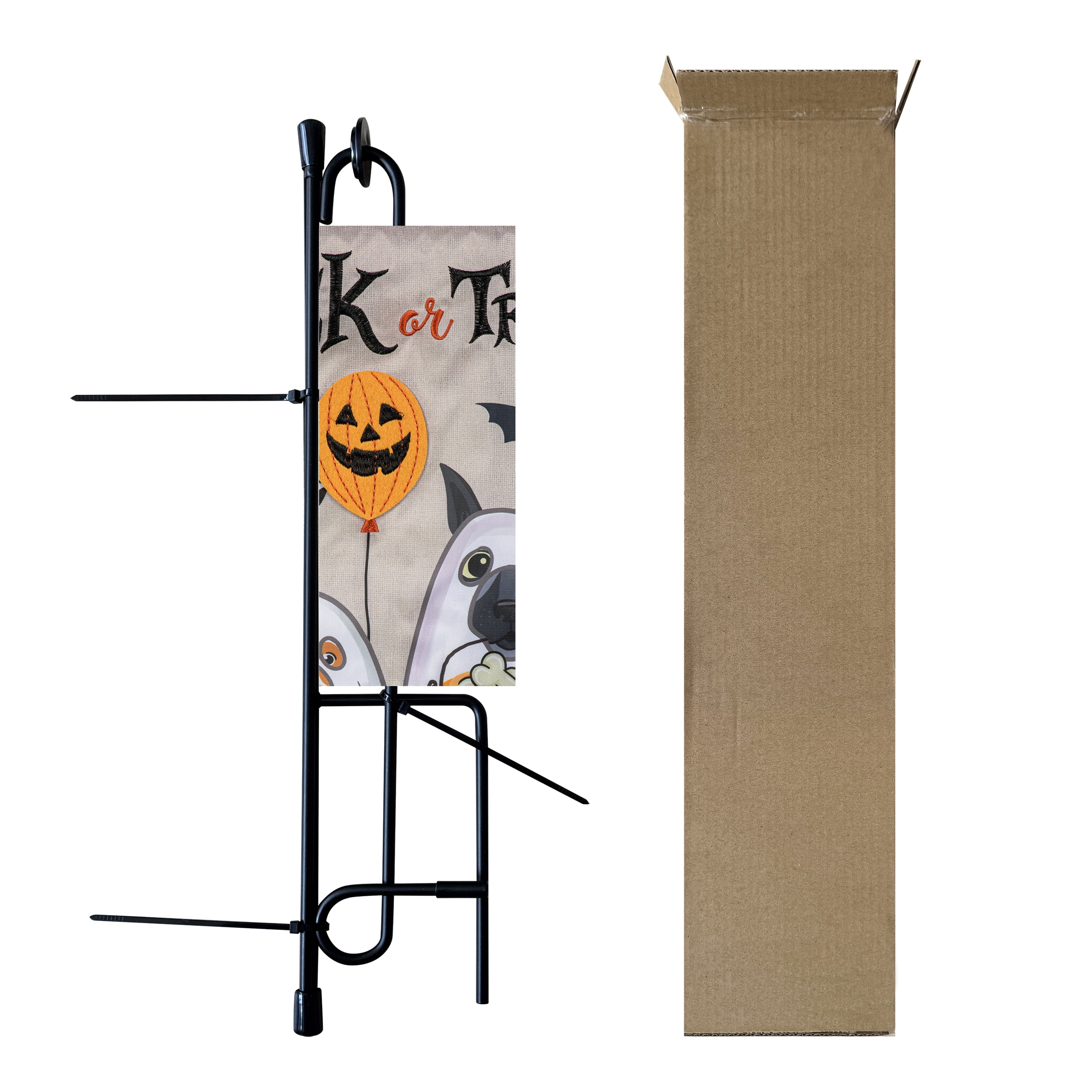 Meadow Creek Harvest 11.5" x 18" Ghost Pets Outdoor Yard Flag with Stand