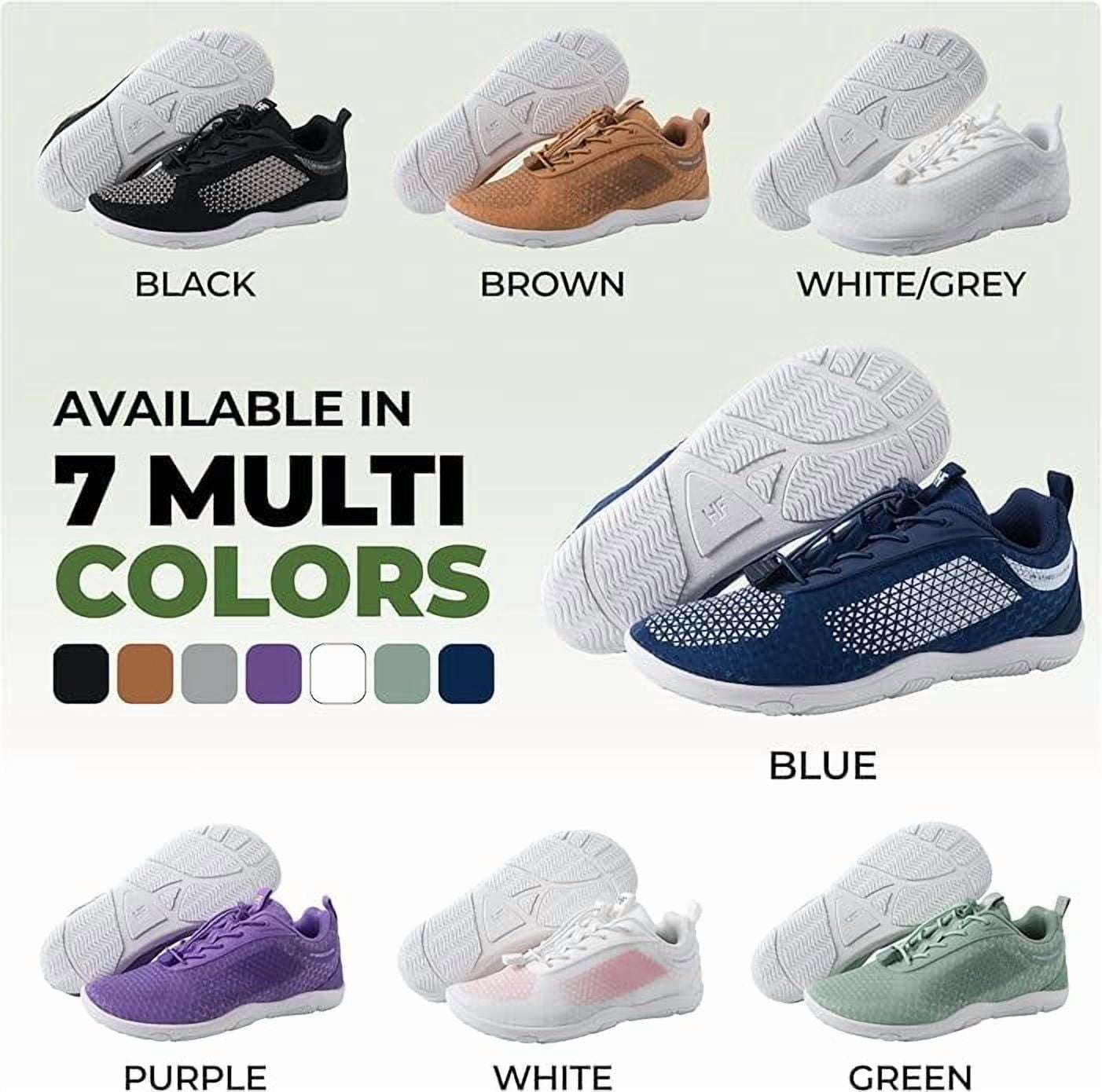 HF Flow Minimalist Barefoot Shoes for Men & Women | Zero Drop, Arch Support, Splash-Proof & Breathable Footwear | Lightweight Ergonomic Shoes for Pain Relief & Posture Correction | Unisex
