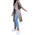 thumbnail image 1 of Women's Solid Color Long Sleeve Lapel Single Breasted Jacket, 1 of 2