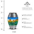 thumbnail image 2 of Sunflower Mini Urn For Ash Adult Male, Blue Keepsake Memorial Urn For Man And Women, 3 Inch Small Urns For Adult Ashes Mom And Dad, Sunset Miniature Keepsake For Ashes Of Loved Ones, 2 of 7