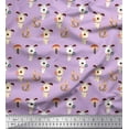 thumbnail image 1 of Soimoi Velvet Fabric Mushroom & Dog Kids Printed Fabric 1 Yard 58 Inch Wide, 1 of 1