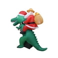 thumbnail image 2 of A Holiday Company 6' Tall Inflatable Santa on Dinosaur Holiday Decoration, 2 of 5