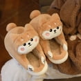 thumbnail image 2 of Zapatillas con forma de oso peludo, cálidas, antideslizantes, para interiores, casas, unisex, 2 of 2