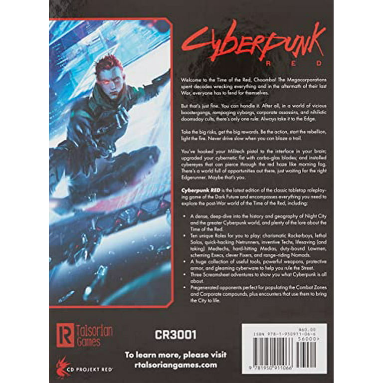 Cyberpunk Red Hardcover Book Sci-Fi RPG Roleplaying Game R. Talsorian Games  