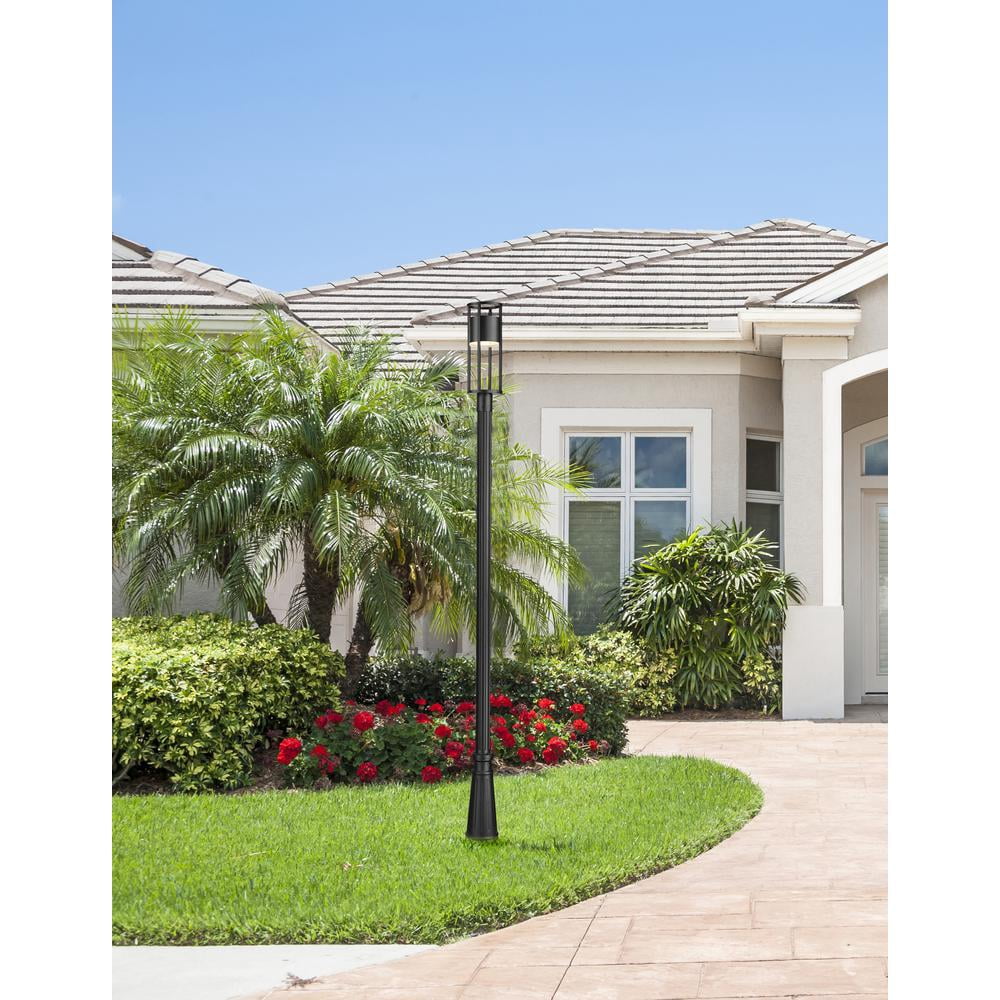8W 1 Led Outdoor Post Mount Light In Modern Style-115.75 Inches Tall And 10 Inches Wide Z-Lite 517Phm-519P-Bk-Led