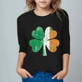 thumbnail image 2 of Fjofpr Girls Clothes under $5.00 Girls Short Sleeve Shirts Size 7-8 Boys Girls Shirts Interest St. Patrick's Print Tshirt 3/4 Sleeve Top Funny Graphic Tshirts 3-12 Years, 2 of 4