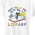 thumbnail image 3 of Pete The Cat - Meet Me At The Library - Women's Short Sleeve Graphic T-Shirt, 3 of 6