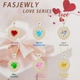 thumbnail image 5 of Fasjewly Heart Pendant Necklace,14k Gold Plated 925 Sterling Silver AAAAA Cz Aquamarine Love Heart Birthstone Necklace Fine Jewelry Gifts for Women, 5 of 11