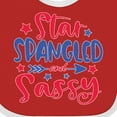 thumbnail image 4 of Inktastic 4th of July Star Spangled and Sassy with Arrow and Stars Boys or Girls Baby Bib, 4 of 4
