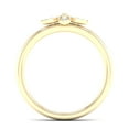 thumbnail image 3 of CARATS FOR YOU 0.08 Carat Natural Diamond Floral Design Stackable Ring For Women In 14K Yellow Gold ( I-J Color, I2-I3 Clarity), Ring Size-11, 3 of 6