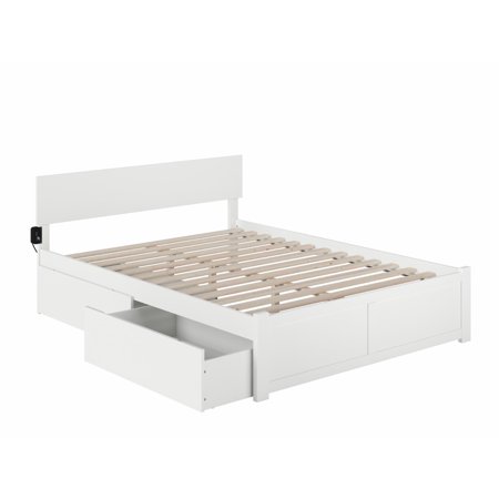 AFI Furnishings Orlando Flat Panel Platform Bed with Drawers