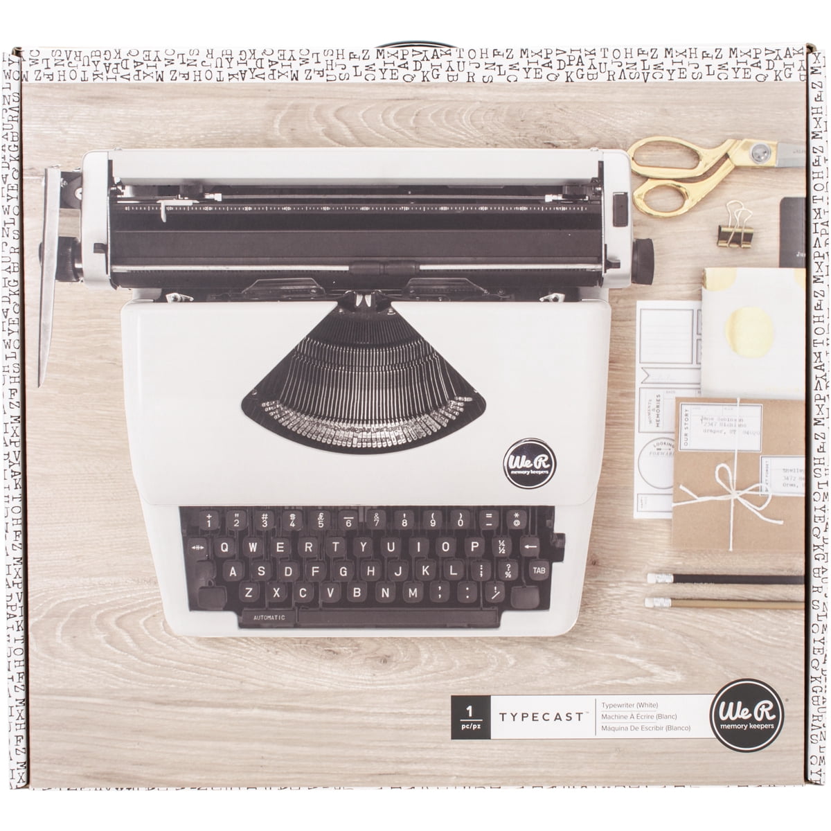We R Typecast Typewriter White