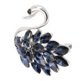 thumbnail image 4 of Broche De Mujer, Broche Personalizado Con Forma De Cisne Brillante Para Decoración De Joyería Para Madre Para Amigos Amantes Para Regalo De Vacaciones ANGGREK Diamantes de imitación plateados azul oscuro, 4 of 8