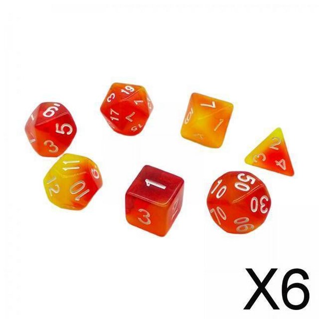 Dados Poliédricos de 7 Piezas Baoblaze D20 D12 D10 D8 D6 D4
