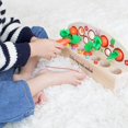 thumbnail image 3 of Juguete de madera ños pequeños de 1 2 3 años de edad-juguetes Montessori de desarrollo ños y niñas, juguetes educativos de de - Con gusanos Sunnimix cubo de clasificación de forma, 3 of 7