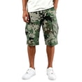 thumbnail image 5 of Zimjoy Bermuda Cargo Shorts for Men Long Camo Below Knee Elastic Waist Drawstring Relaxed Fit Hiking Shorts Camouflage L, Green M, 5 of 7