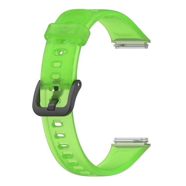 Pulsera con correa de silicona ajustable, resistente al sudor, para Band 7, verde