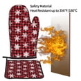 thumbnail image 5 of Gaeub Snowflakes On A Buffalo Plaid Christmas Print Oven Mitts and Pot Holders Sets of 2,Heat Resistant Pad,Cooking Gloves, for Baking BBQ Home Decor, 5 of 7