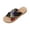 Black, variant on Womens Flat Sandals Open Toe Slides Slip On Summer Beach Shoes Cute Comfortable Slippers Outdoor Fashion Lightweight Casual Wide Width Walking Sandals, Black, 36